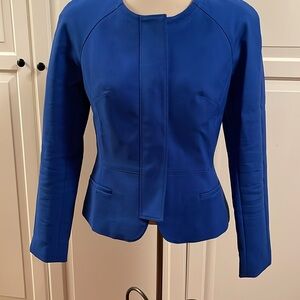 Cobalt suit set (jacket & skirt) NWT.Size 8. Zippered back.